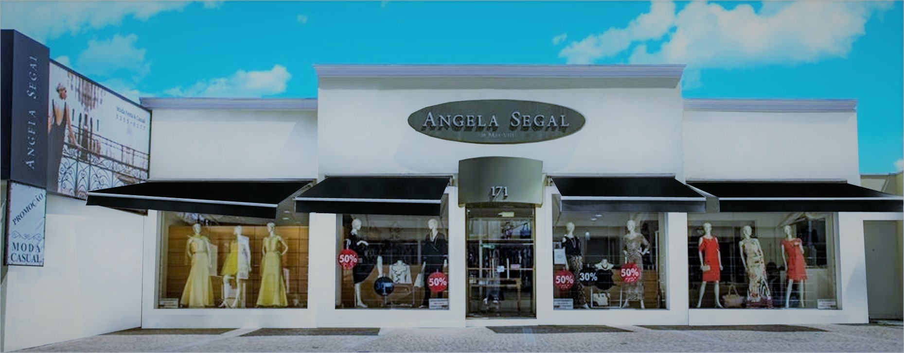 Fachada da loja Angela Segal em Campinas